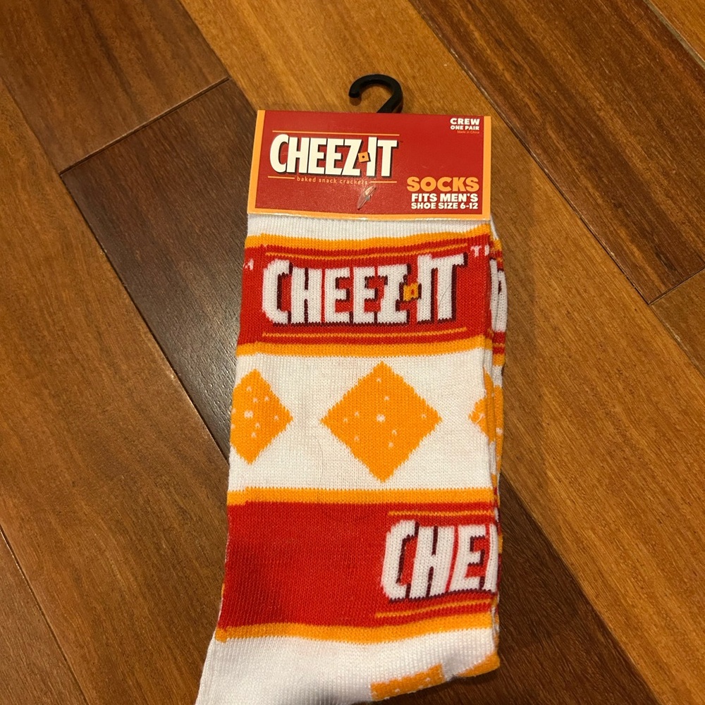 Source Unknown Cheez-It Themed Red and White Socks